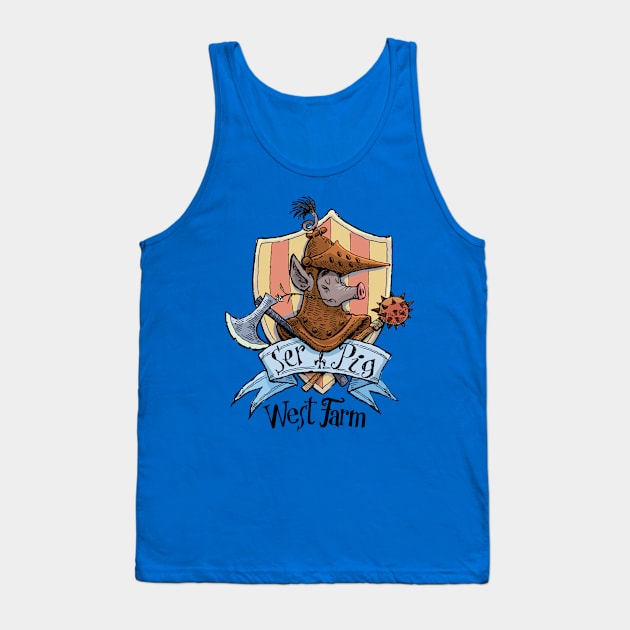 Knight  Pig West Farm amble Tank Top by duxpavlic